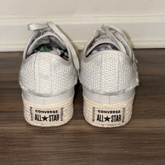 Converse Women's Cream Platform Sneakers - Picture 3 of 6